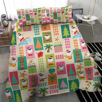 Mele Kalikimaka Hawaii Christmas Bedding Set Funny Santan Hippie Style