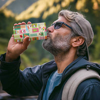 Mele Kalikimaka Hawaii Christmas 4 in 1 Can Cooler Tumbler Funny Santan Hippie Style