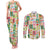 Mele Kalikimaka Hawaii Christmas Couples Matching Tank Maxi Dress and Long Sleeve Button Shirt Funny Santan Hippie Style