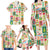 Mele Kalikimaka Hawaii Christmas Family Matching Long Sleeve Bodycon Dress and Hawaiian Shirt Funny Santan Hippie Style