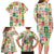 Mele Kalikimaka Hawaii Christmas Family Matching Long Sleeve Bodycon Dress and Hawaiian Shirt Funny Santan Hippie Style