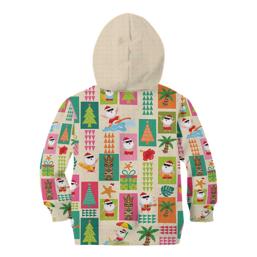 Mele Kalikimaka Hawaii Christmas Kid Hoodie Funny Santan Hippie Style