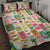 Mele Kalikimaka Hawaii Christmas Quilt Bed Set Funny Santan Hippie Style