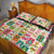 Mele Kalikimaka Hawaii Christmas Quilt Bed Set Funny Santan Hippie Style