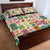 Mele Kalikimaka Hawaii Christmas Quilt Bed Set Funny Santan Hippie Style