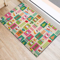 Mele Kalikimaka Hawaii Christmas Rubber Doormat Funny Santan Hippie Style LT9 - Polynesian Pride