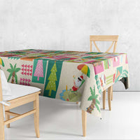 Mele Kalikimaka Hawaii Christmas Tablecloth Funny Santan Hippie Style LT9 - Polynesian Pride