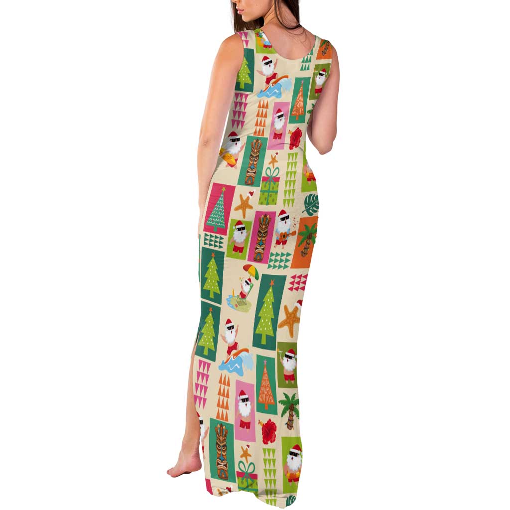 Mele Kalikimaka Hawaii Christmas Tank Maxi Dress Funny Santan Hippie Style LT9 - Polynesian Pride