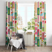Mele Kalikimaka Hawaii Christmas Window Curtain Funny Santan Hippie Style LT9 - Polynesian Pride