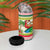 Mele Kalikimaka Hawaii Christmas 4 in 1 Can Cooler Tumbler Surfing Santa with Polynesian Tribal