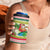 Mele Kalikimaka Hawaii Christmas 4 in 1 Can Cooler Tumbler Surfing Santa with Polynesian Tribal