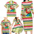 Mele Kalikimaka Hawaii Christmas Family Matching Long Sleeve Bodycon Dress and Hawaiian Shirt Surfing Santa with Polynesian Tribal