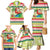 Mele Kalikimaka Hawaii Christmas Family Matching Mermaid Dress and Hawaiian Shirt Surfing Santa with Polynesian Tribal