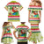 Mele Kalikimaka Hawaii Christmas Family Matching Mermaid Dress and Hawaiian Shirt Surfing Santa with Polynesian Tribal