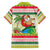 Mele Kalikimaka Hawaii Christmas Family Matching Off Shoulder Maxi Dress and Hawaiian Shirt Surfing Santa with Polynesian Tribal