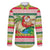 Mele Kalikimaka Hawaii Christmas Family Matching Puletasi and Hawaiian Shirt Surfing Santa with Polynesian Tribal