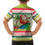 Mele Kalikimaka Hawaii Christmas Family Matching Short Sleeve Bodycon Dress and Hawaiian Shirt Surfing Santa with Polynesian Tribal