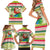 Mele Kalikimaka Hawaii Christmas Family Matching Short Sleeve Bodycon Dress and Hawaiian Shirt Surfing Santa with Polynesian Tribal