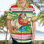 Mele Kalikimaka Hawaii Christmas Hawaiian Shirt Surfing Santa with Polynesian Tribal