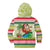 Mele Kalikimaka Hawaii Christmas Kid Hoodie Surfing Santa with Polynesian Tribal