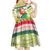 Mele Kalikimaka Hawaii Christmas Kid Short Sleeve Dress Surfing Santa with Polynesian Tribal