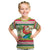 Mele Kalikimaka Hawaii Christmas Kid T Shirt Surfing Santa with Polynesian Tribal