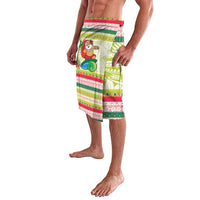 Mele Kalikimaka Hawaii Christmas Lavalava Surfing Santa with Polynesian Tribal LT9 - Polynesian Pride