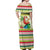 Mele Kalikimaka Hawaii Christmas Off Shoulder Maxi Dress Surfing Santa with Polynesian Tribal