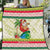 Mele Kalikimaka Hawaii Christmas Quilt Surfing Santa with Polynesian Tribal