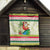 Mele Kalikimaka Hawaii Christmas Quilt Surfing Santa with Polynesian Tribal