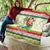 Mele Kalikimaka Hawaii Christmas Quilt Surfing Santa with Polynesian Tribal