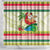 Mele Kalikimaka Hawaii Christmas Shower Curtain Surfing Santa with Polynesian Tribal