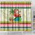 Mele Kalikimaka Hawaii Christmas Shower Curtain Surfing Santa with Polynesian Tribal