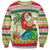 Mele Kalikimaka Hawaii Christmas Sweatshirt Surfing Santa with Polynesian Tribal