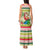 Mele Kalikimaka Hawaii Christmas Tank Maxi Dress Surfing Santa with Polynesian Tribal