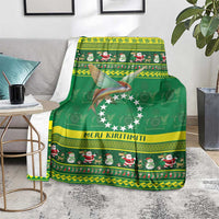Meri Kiritimiti Cook Islands Christmas Blanket Maroro Flying Fish and White Stars LT9 - Polynesian Pride