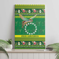 Meri Kiritimiti Cook Islands Christmas Canvas Wall Art Maroro Flying Fish and White Stars LT9 - Polynesian Pride