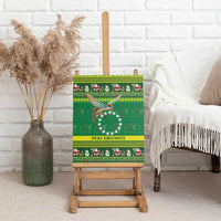 Meri Kiritimiti Cook Islands Christmas Canvas Wall Art Maroro Flying Fish and White Stars LT9 - Polynesian Pride
