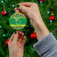 Meri Kiritimiti Cook Islands Christmas Ceramic Ornament Maroro Flying Fish and White Stars LT9 - Polynesian Pride