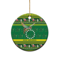 Meri Kiritimiti Cook Islands Christmas Ceramic Ornament Maroro Flying Fish and White Stars LT9 - Polynesian Pride