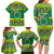 Meri Kiritimiti Cook Islands Christmas Family Matching Long Sleeve Bodycon Dress and Hawaiian Shirt Maroro Flying Fish and White Stars