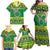 Meri Kiritimiti Cook Islands Christmas Family Matching Off Shoulder Maxi Dress and Hawaiian Shirt Maroro Flying Fish and White Stars