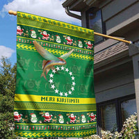 Meri Kiritimiti Cook Islands Christmas Garden Flag Maroro Flying Fish and White Stars LT9 - Polynesian Pride