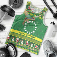 Meri Kiritimiti Cook Islands Christmas Men Tank Top Maroro Flying Fish and White Stars LT9 - Polynesian Pride