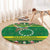 Meri Kiritimiti Cook Islands Christmas Round Carpet Maroro Flying Fish and White Stars