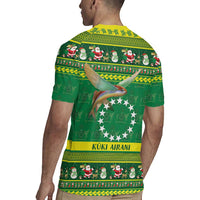 Meri Kiritimiti Cook Islands Christmas Rugby Jersey Maroro Flying Fish and White Stars LT9 - Polynesian Pride