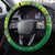 Meri Kiritimiti Cook Islands Christmas Steering Wheel Cover Maroro Flying Fish and White Stars