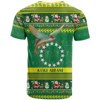 Meri Kiritimiti Cook Islands Christmas T Shirt Maroro Flying Fish and White Stars LT9 - Polynesian Pride
