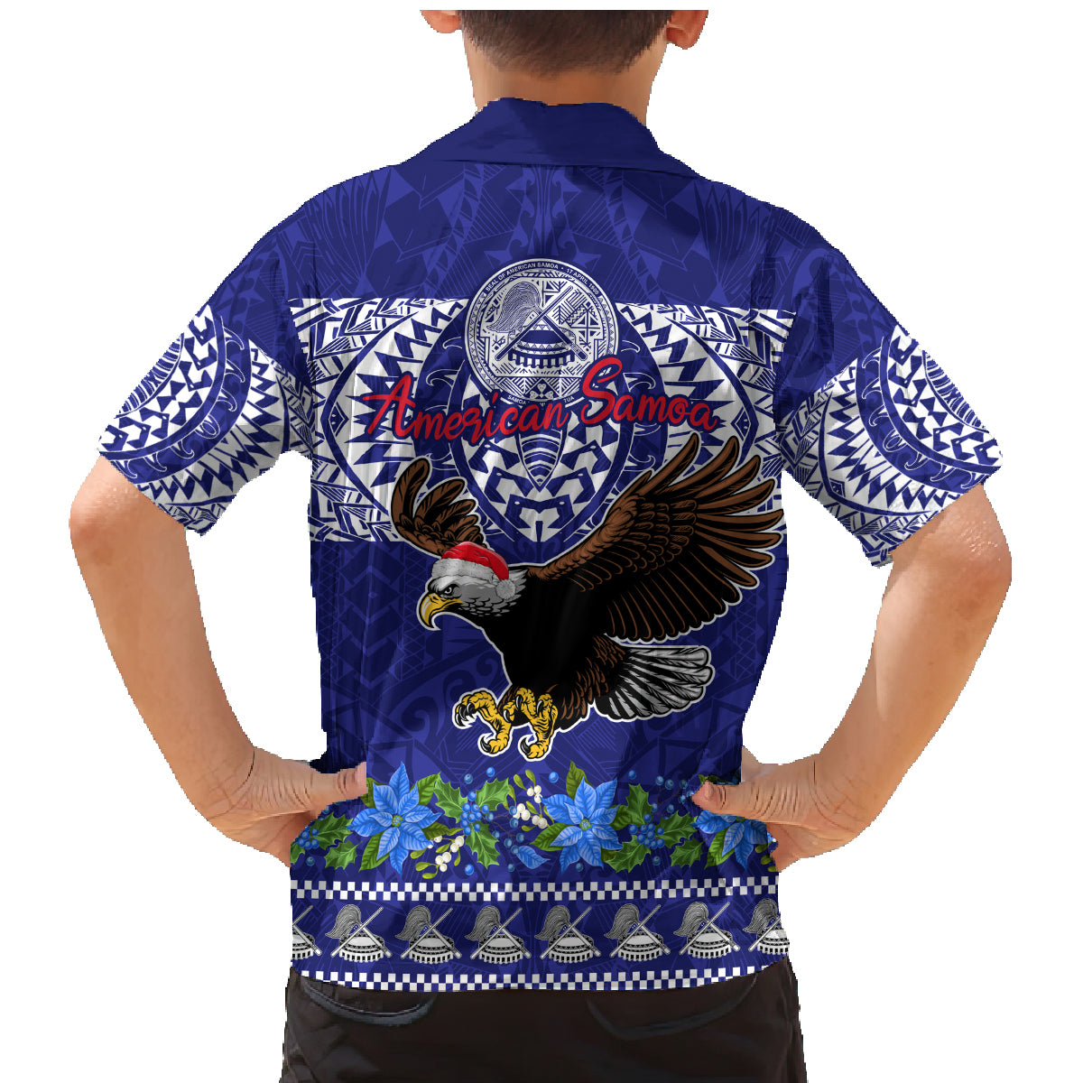 American Samoa Christmas Family Matching Mermaid Dress and Hawaiian Shirt Manuia le Kerisimasi Polynesian Tribal LT9 - Polynesian Pride