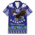 American Samoa Christmas Family Matching Off Shoulder Long Sleeve Dress and Hawaiian Shirt Manuia le Kerisimasi Polynesian Tribal LT9 Dad's Shirt - Short Sleeve Blue - Polynesian Pride